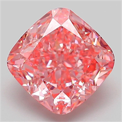 Picture of Lab Grown Diamond 4.07 Carats, CUSHION MODIFIED with  Cut, Fancy Vivid Pink Color, VVS2 Clarity and Certified by IGI