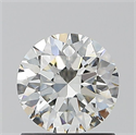 Natural Diamond 1.01 Carats, Round with Excellent Cut, H Color, VVS2 Clarity and Certified by HRD