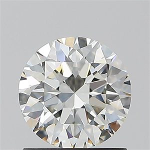 Picture of Natural Diamond 1.01 Carats, Round with Excellent Cut, H Color, VVS2 Clarity and Certified by HRD