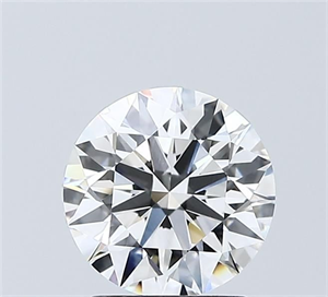 Picture of Lab Grown Diamond 1.52 Carats, Round with Ideal Cut, F Color, VVS2 Clarity and Certified by IGI