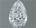 Natural Diamond 0.55 Carats, Pear with  Cut, E Color, VVS2 Clarity and Certified by GIA