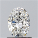 Natural Diamond 0.70 Carats, Oval with  Cut, H Color, VS1 Clarity and Certified by GIA