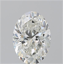 Natural Diamond 1.15 Carats, Oval with  Cut, H Color, VS2 Clarity and Certified by GIA