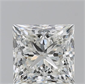 Natural Diamond 0.92 Carats, Princess with  Cut, I Color, VS1 Clarity and Certified by GIA