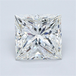 Picture of Natural Diamond 3.20 Carats, Princess with  Cut, G Color, VS2 Clarity and Certified by GIA