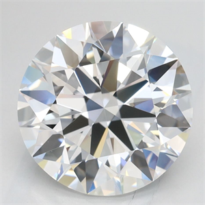 Picture of Lab Grown Diamond 3.08 Carats, Round with Excellent Cut, D Color, VVS1 Clarity and Certified by GIA