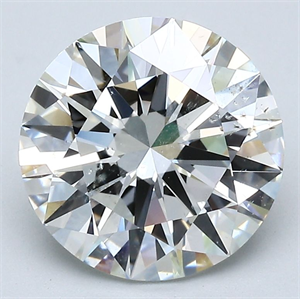 Picture of Natural Diamond 3.32 Carats, Round with Excellent Cut, I Color, SI2 Clarity and Certified by GIA