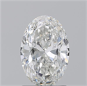 Natural Diamond 1.51 Carats, Oval with  Cut, G Color, SI2 Clarity and Certified by GIA