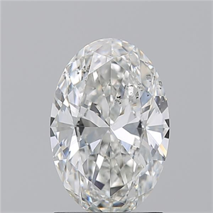 Picture of Natural Diamond 1.51 Carats, Oval with  Cut, G Color, SI2 Clarity and Certified by GIA