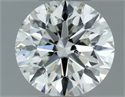 Natural Diamond 0.51 Carats, Round with Excellent Cut, H Color, SI1 Clarity and Certified by IGI