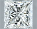 Natural Diamond 1.00 Carats, Princess with  Cut, I Color, VVS2 Clarity and Certified by IGI