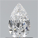Diamante Natural 0.52 quilates, De pera , Color D, claridad VVS2 y certificado GIA