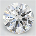 Lab Grown Diamond 2.84 Carats, Round with Ideal Cut, D Color, IF Clarity and Certified by IGI