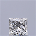 Natural Diamond 0.41 Carats, Princess with  Cut, F Color, IF Clarity and Certified by GIA