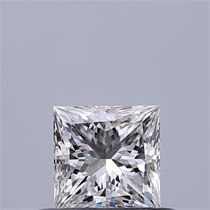 Picture of Natural Diamond 0.41 Carats, Princess with  Cut, F Color, IF Clarity and Certified by GIA
