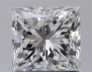 Picture of Natural Diamond 1.05 Carats, Princess with  Cut, E Color, VS1 Clarity and Certified by GIA