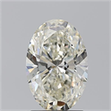 Natural Diamond 1.90 Carats, Oval with  Cut, K Color, SI1 Clarity and Certified by GIA