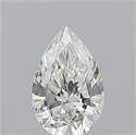 Natural Diamond 0.50 Carats, Pear with  Cut, F Color, VVS2 Clarity and Certified by GIA