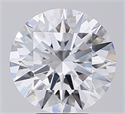 Lab Grown Diamond 4.34 Carats, Round with Ideal Cut, D Color, VS1 Clarity and Certified by IGI