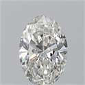 Natural Diamond 0.52 Carats, Oval with  Cut, I Color, VVS2 Clarity and Certified by GIA