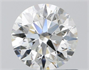Natural Diamond 0.74 Carats, Round with Excellent Cut, F Color, VVS1 Clarity and Certified by GIA