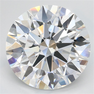 Picture of Lab Grown Diamond 3.26 Carats, Round with Ideal Cut, D Color, IF Clarity and Certified by IGI