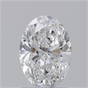Natural Diamond 1.50 Carats, Oval with  Cut, D Color, SI2 Clarity and Certified by GIA
