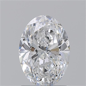 Picture of Natural Diamond 1.50 Carats, Oval with  Cut, D Color, SI2 Clarity and Certified by GIA