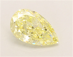 Picture of Lab Grown Diamond 1.51 Carats, Pear with  Cut, Fancy Yellow Color, VS1 Clarity and Certified by IGI