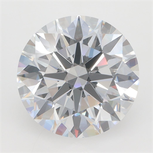 Picture of Lab Grown Diamond 3.46 Carats, Round with Excellent Cut, D Color, FL Clarity and Certified by GIA