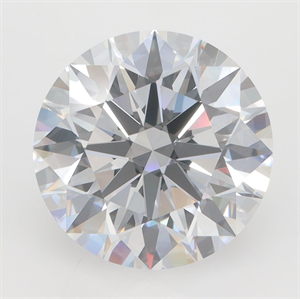Picture of Lab Grown Diamond 3.46 Carats, Round with Excellent Cut, D Color, FL Clarity and Certified by GIA