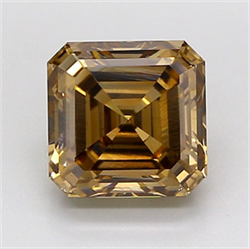 Picture of Lab Grown Diamond 2.06 Carats, Asscher with  Cut, Fancy Brown Color, VS2 Clarity and Certified by IGI