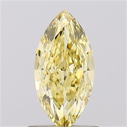 Picture of Lab Grown Diamond 1.20 Carats, Marquise with  Cut, Fancy Intense Yellow Color, VS1 Clarity and Certified by IGI