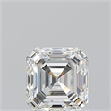 Natural Diamond 1.01 Carats, Asscher with  Cut, H Color, SI1 Clarity and Certified by GIA