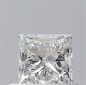 Picture of Natural Diamond 0.50 Carats, Princess with  Cut, E Color, VS2 Clarity and Certified by GIA