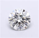 Lab Grown Diamond 1.06 Carats, Round with Ideal Cut, F Color, VS1 Clarity and Certified by IGI