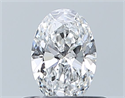 Natural Diamond 0.40 Carats, Oval with  Cut, D Color, VVS1 Clarity and Certified by GIA