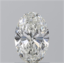 Natural Diamond 0.90 Carats, Oval with  Cut, H Color, SI2 Clarity and Certified by GIA