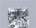 Natural Diamond 0.55 Carats, Princess with  Cut, F Color, VVS1 Clarity and Certified by GIA