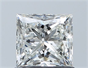 Natural Diamond 0.91 Carats, Princess with  Cut, I Color, VS1 Clarity and Certified by GIA