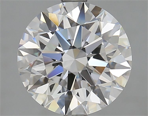 Picture of Lab Grown Diamond 3.29 Carats, Round with Ideal Cut, D Color, FL Clarity and Certified by IGI