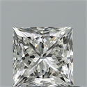 Natural Diamond 0.80 Carats, Princess with  Cut, F Color, VVS1 Clarity and Certified by IGI