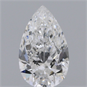 Natural Diamond 0.74 Carats, Pear with  Cut, E Color, SI2 Clarity and Certified by IGI