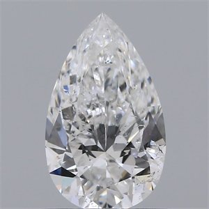 Picture of Natural Diamond 0.74 Carats, Pear with  Cut, E Color, SI2 Clarity and Certified by IGI