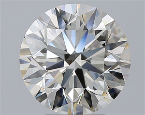 Picture of Natural Diamond 4.01 Carats, Round with Excellent Cut, J Color, VS2 Clarity and Certified by GIA