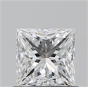 Natural Diamond 0.70 Carats, Princess with  Cut, F Color, VVS1 Clarity and Certified by GIA
