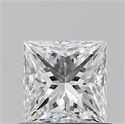 Natural Diamond 0.70 Carats, Princess with  Cut, F Color, VVS1 Clarity and Certified by GIA