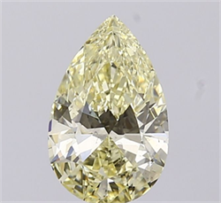 Picture of Lab Grown Diamond 1.28 Carats, Pear with  Cut, Fancy Yellow Color, VS2 Clarity and Certified by IGI