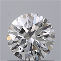 Natural Diamond 0.71 Carats, Round with Excellent Cut, D Color, VVS1 Clarity and Certified by IGI