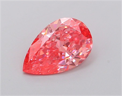 Picture of Lab Grown Diamond 1.24 Carats, Pear with  Cut, Fancy Vivid Pink Color, VS2 Clarity and Certified by IGI